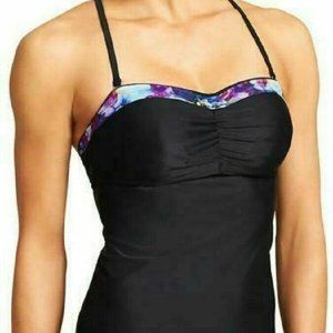 Athleta Floral Fade Bandeau Tankini Top Size 34B/C